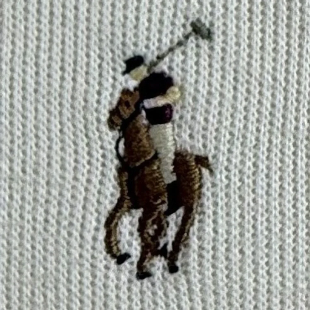 Polo Ralph Lauren 1/4 Zip Pullover Mens 2XB Estate Rib Cotton Cream White
